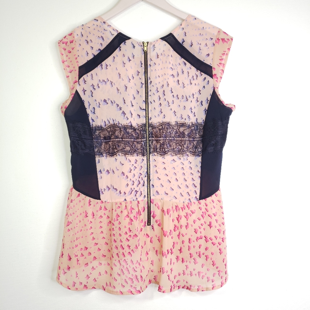 Anthropologie Maeve Mixed Media Blouse Top M - Picture 4 of 7